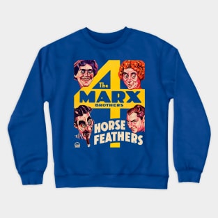 The Marx Brothers in Horse Feathers Movie Poster Crewneck Sweatshirt